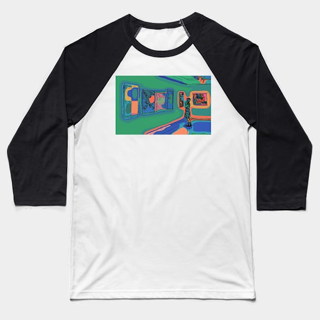 A Day in the Gallery Baseball T-Shirt by cannibaljp